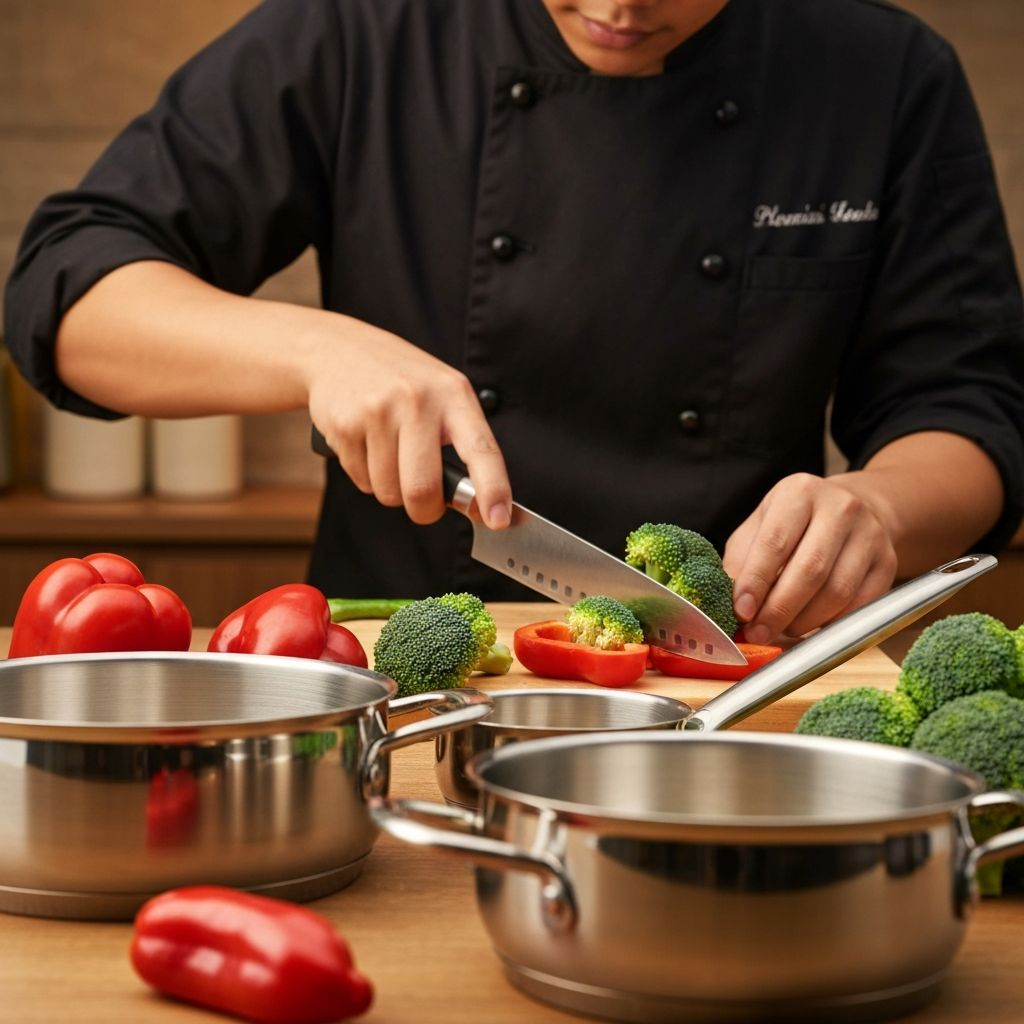 Healthy lifestyle cooking with fresh vegetables and Princess House