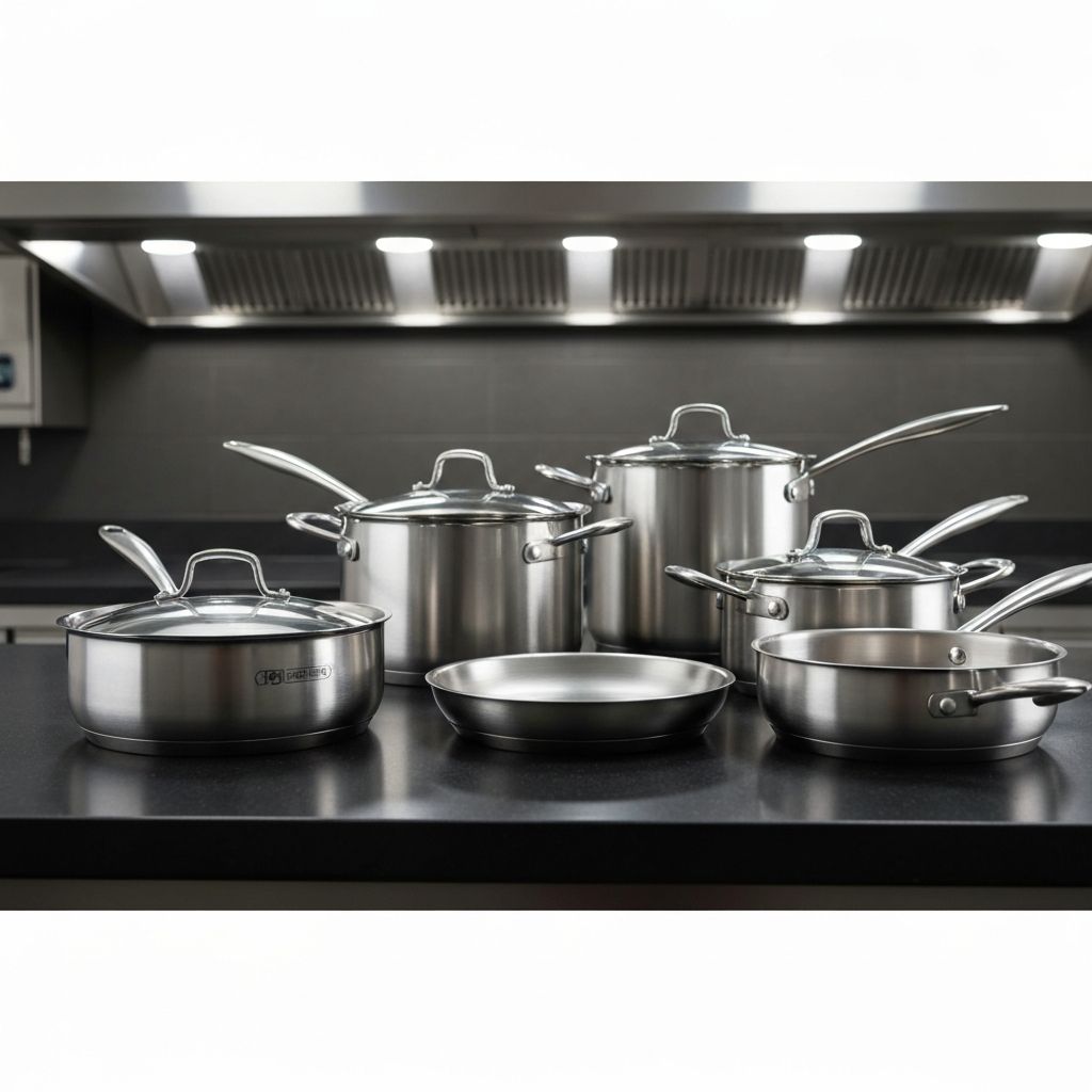 5-ply construction cookware showing layers of steel and aluminum
