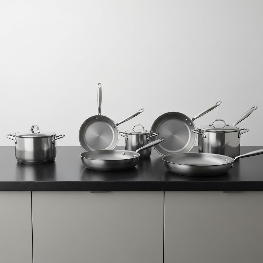 Professional stainless steel skillets and fry pans